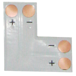 Ecola LED strip connector гибкая соед. плата L для зажимного разъема 2-х конт.  8 mm уп. 5 шт.