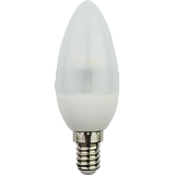 Лампа светодиодная Ecola candle   LED  4,2W 220V E14 2700K полуматовая свеча искристая пирамида 98x36