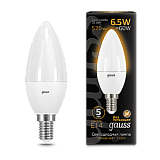 Лампа светодиодная Лампа Gauss LED Candle E14 6.5W 2700К 1/10/50