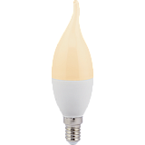 Лампа светодиодная Ecola candle   LED  7,0W 220V E14 золотистая свеча на ветру (композит) 130x37