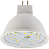 Лампа светодиодная Ecola MR16   LED  5,4W 220V GU5.3  2800K прозрачное стекло (композит) 48x50