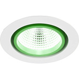 Светильник встраиваемый LUG LUGSTAR PREMIUM LED, 13W, 1245lm, 3000K, 36°, Ra80, Ø192x117мм, IP20, белый/зеленый 030241.5L01.316
