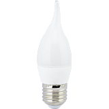 Лампа светодиодная Ecola candle   LED 6,0W 220V E27 2700K свеча на ветру (композит) 118x37