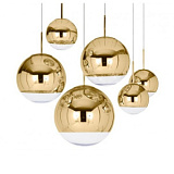 Потолочный светильник Mirror Ball Gold диаметр 25 см