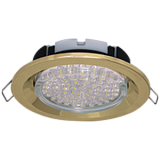  Ecola GX53 FT3225 светильник встраиваемый глубокий легкий золото 27x109