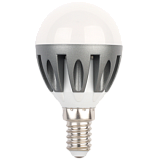 Лампа светодиодная Ecola Light Globe LED 4,1W G45 220V E14 2700K шар алюм, радиатор 82x45